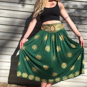 Vintage Beaded Belt Gypsy Skirt